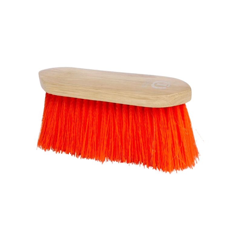 Imperial Riding - Long Wooden Nylon Dandy Brush Orange | - Ohlala