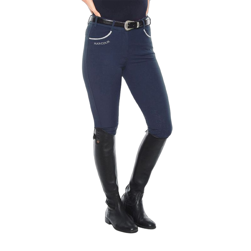 Harcour - Pantalón de equitación mujer fix system grip Jaltika marino | - Ohlala