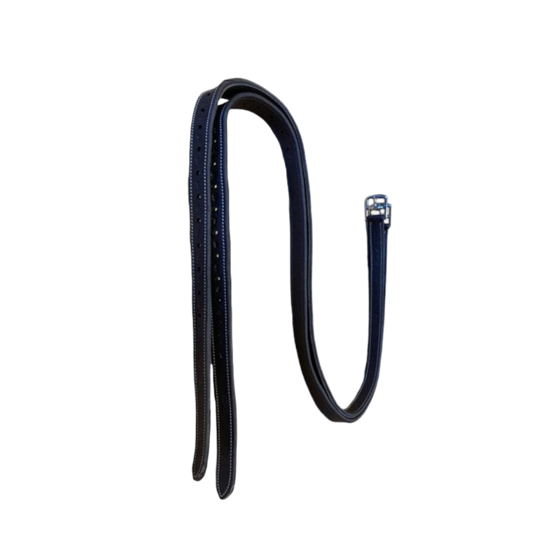 Jump'in - Black calfskin stirrup leathers | - Ohlala