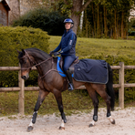 K By Equithème - Coperta da esercizio quadrata softshell K-EROS blu navy