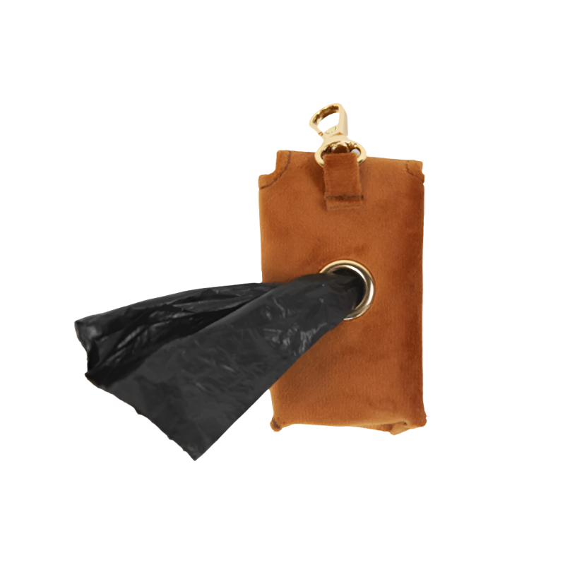 Kentucky Dogwear - Sac à crottes carré velvet orange | - Ohlala