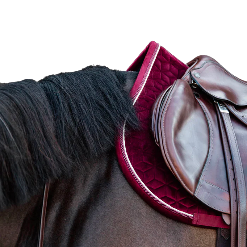 Kentucky Horsewear - Velvet ジャンピング用サドルパッド ボルドー | - Ohlala