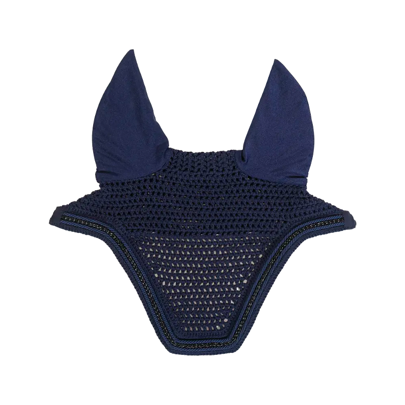 Kentucky Horsewear - Czapka dla koni Wellington Metal Chain przeciwhałasowa granatowa | - Ohlala