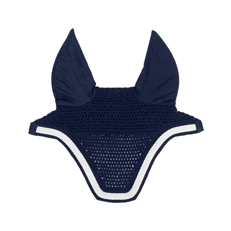 Kentucky Horsewear - Vliegenkap Wellington Plaited Cord geluidswerend marine | - Ohlala