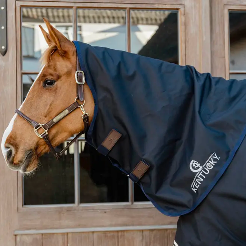Kentucky Horsewear - All Weather Waterproof Comfort Navy Neck Cover 100g | - Ohlala