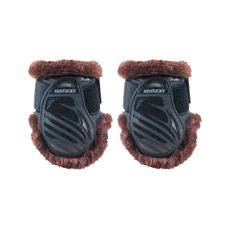Kentucky Horsewear - Paranocche giovani cavalli montone vegan nero montone marrone | - Ohlala