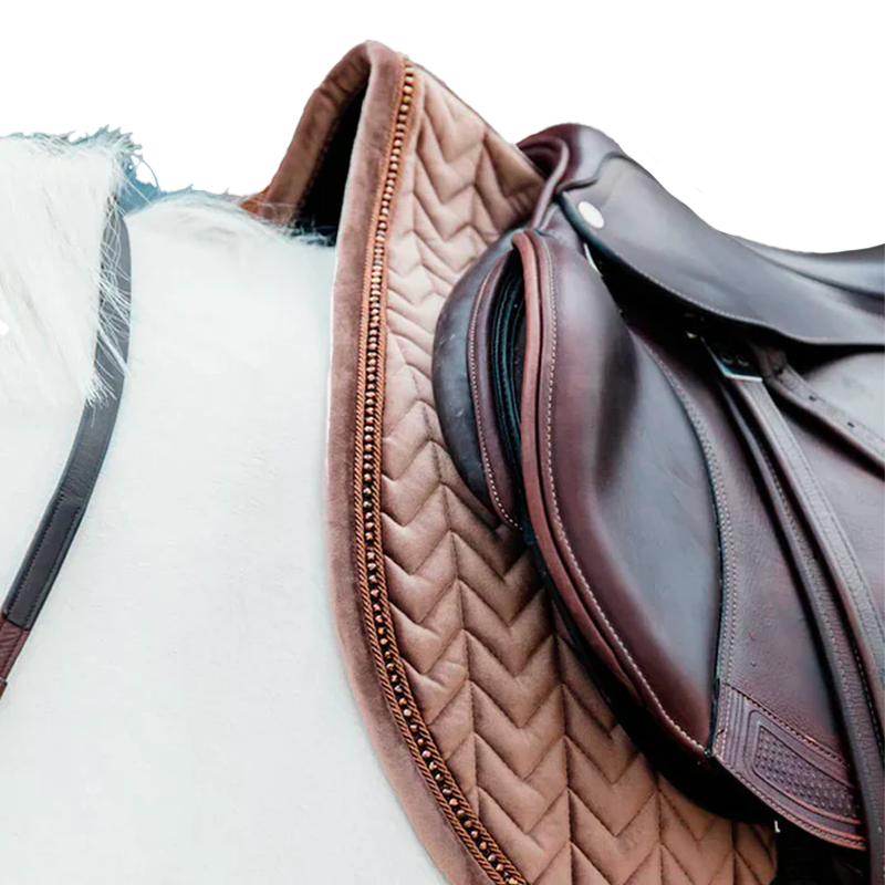 Kentucky Horsewear - Schabracke Velvet Pearls Jumping beige | - Ohlala