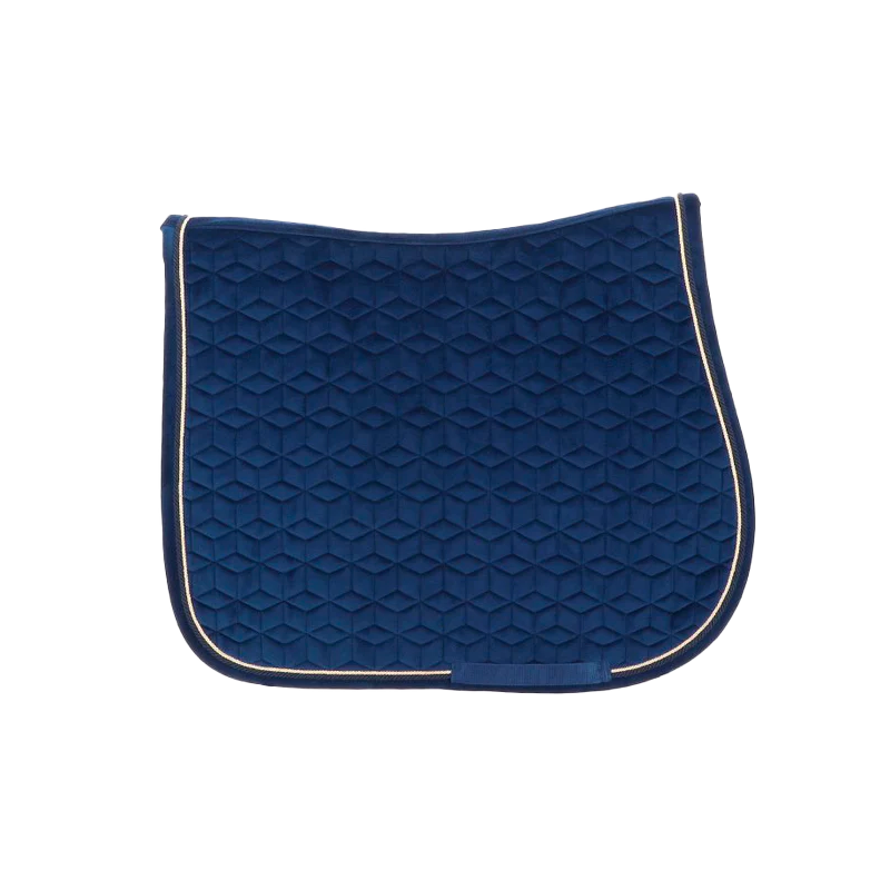 Kentucky Horsewear - Basic Velvet jumping saddle pad navy | - Ohlala