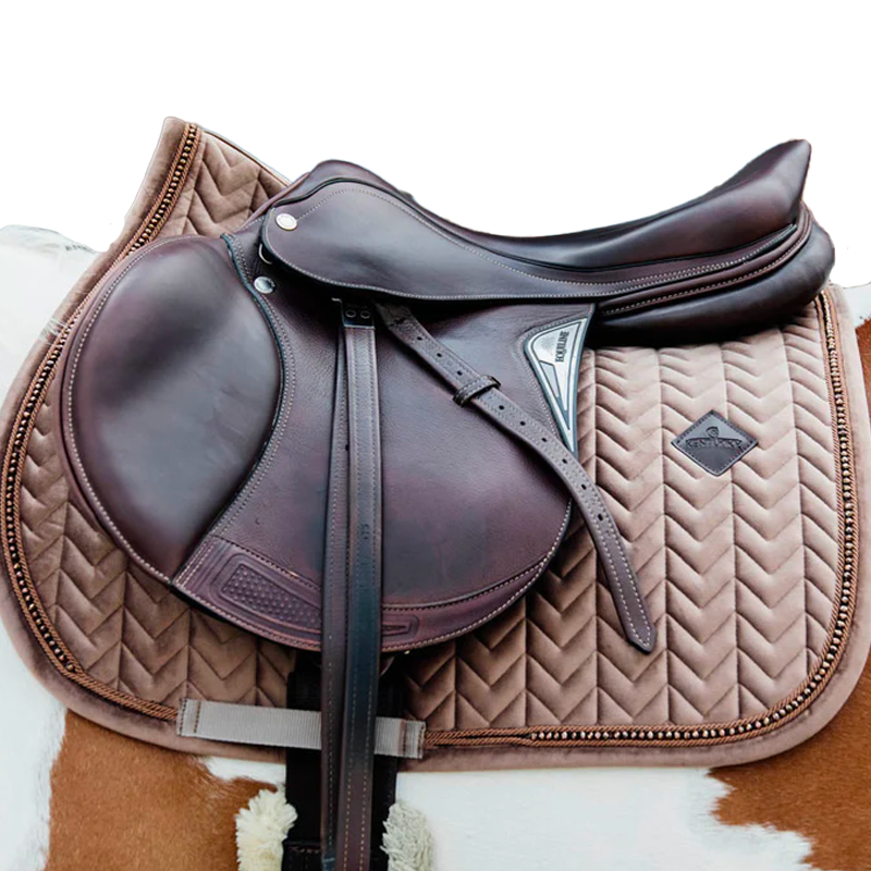 Kentucky Horsewear - Schabracke Velvet Pearls Jumping beige | - Ohlala