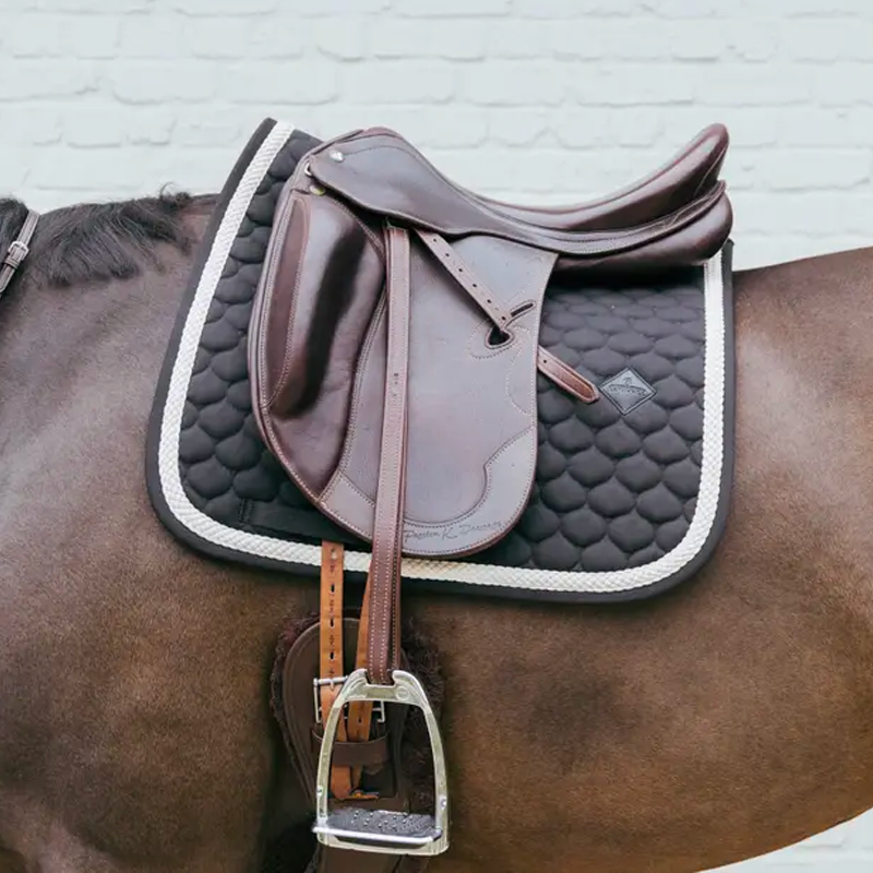 Kentucky Horsewear - Czaprak ujeżdżeniowy Plaited Cord czarny | - Ohlala