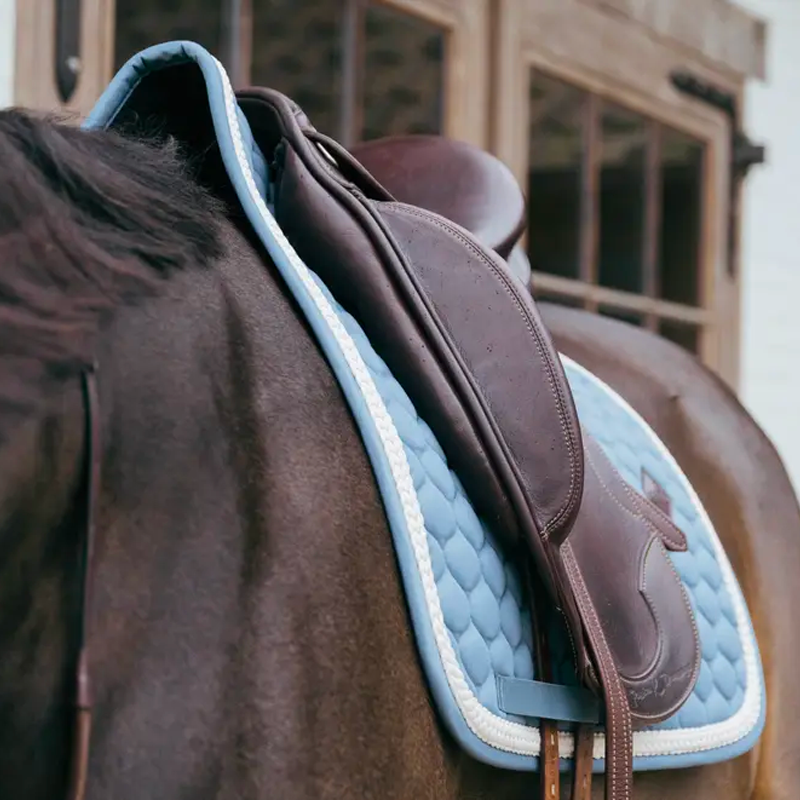 Kentucky Horsewear - Czaprak ujeżdżeniowy Plaited Cord błękitny | - Ohlala