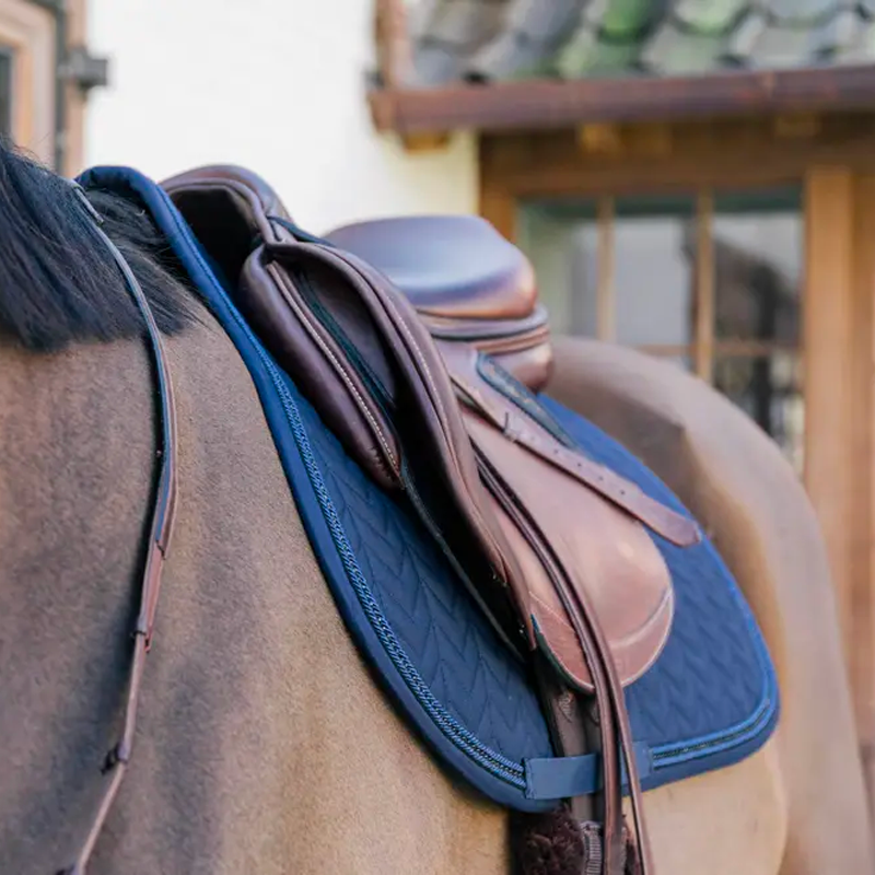 Kentucky Horsewear - Sattelschabracke Metal Chain marine | - Ohlala