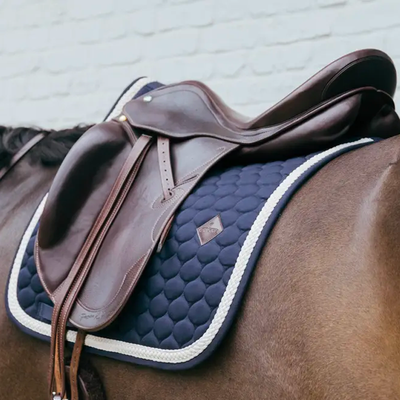 Kentucky Horsewear - Czaprak ujeżdżeniowy Plaited Cord granatowy | - Ohlala