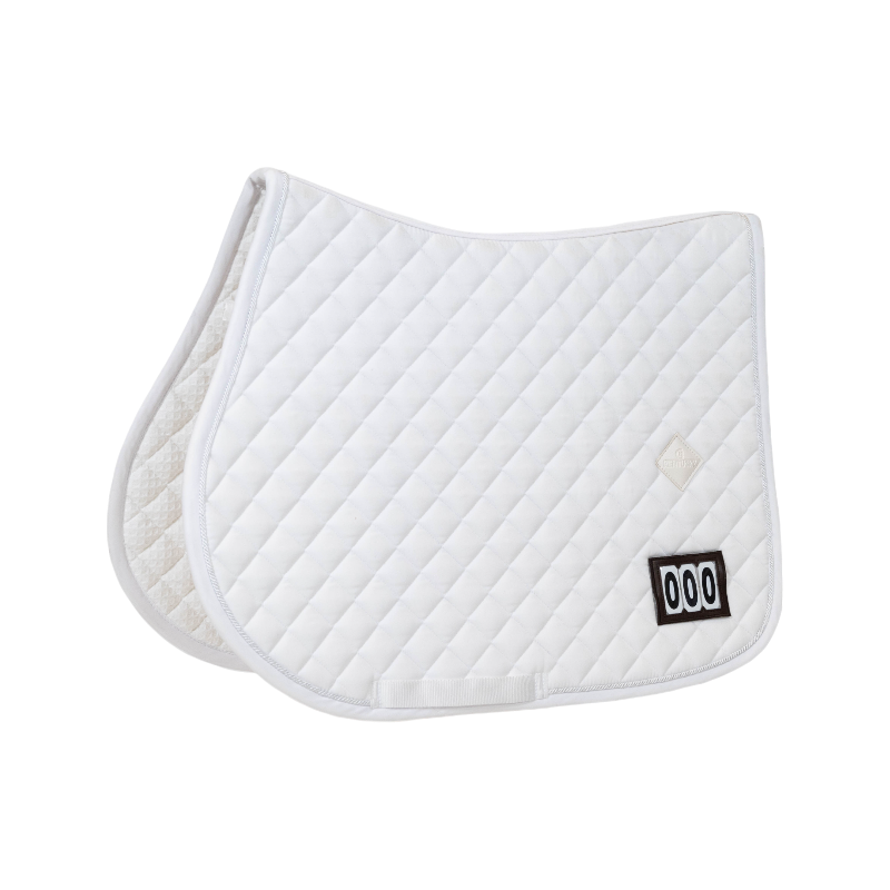 Kentucky Horsewear - Diamond Competition 2 numbers white saddle pad | - Ohlala