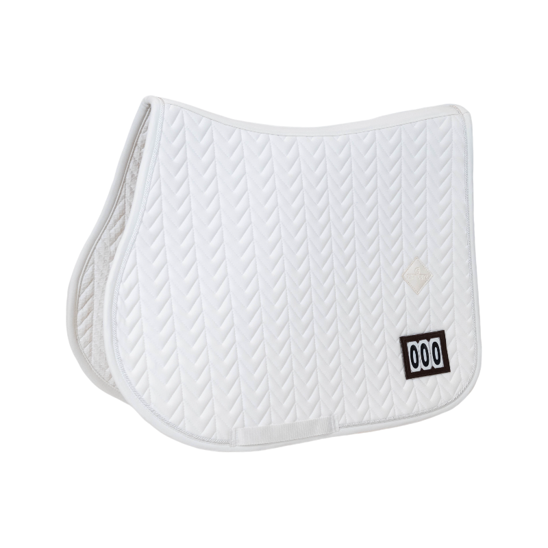 Kentucky Horsewear - Fishbone Competition 2 numbers white saddle pad | - Ohlala