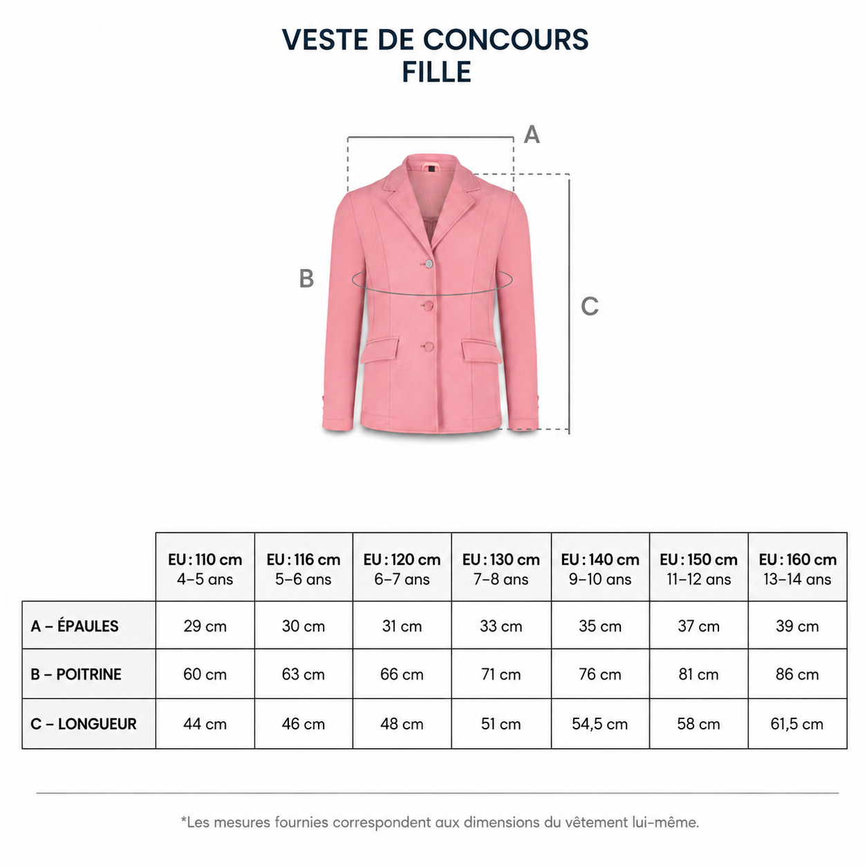 Kentucky Horsewear - Wedstrijdjas Paris Kids meisjes oud roze