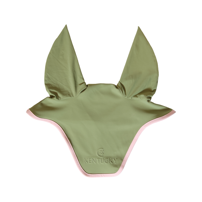 Kentucky Horsewear - Wellington Softshell Ear Bonnet Khaki/Old Rose | - Ohlala