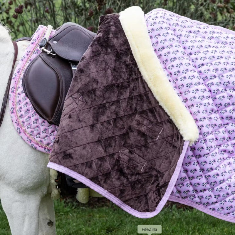 Kentucky Horsewear - Couverture de présentation Sammy Collection vieux rose 160g