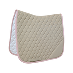 Kentucky Horsewear - Softshell Onion Quilt Dressage Saddle Pad Beige/Old Rose | - Ohlala