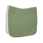 Kentucky Horsewear - Softshell Onion Quilt Dressage Saddle Pad Khaki/Old Rose | - Ohlala