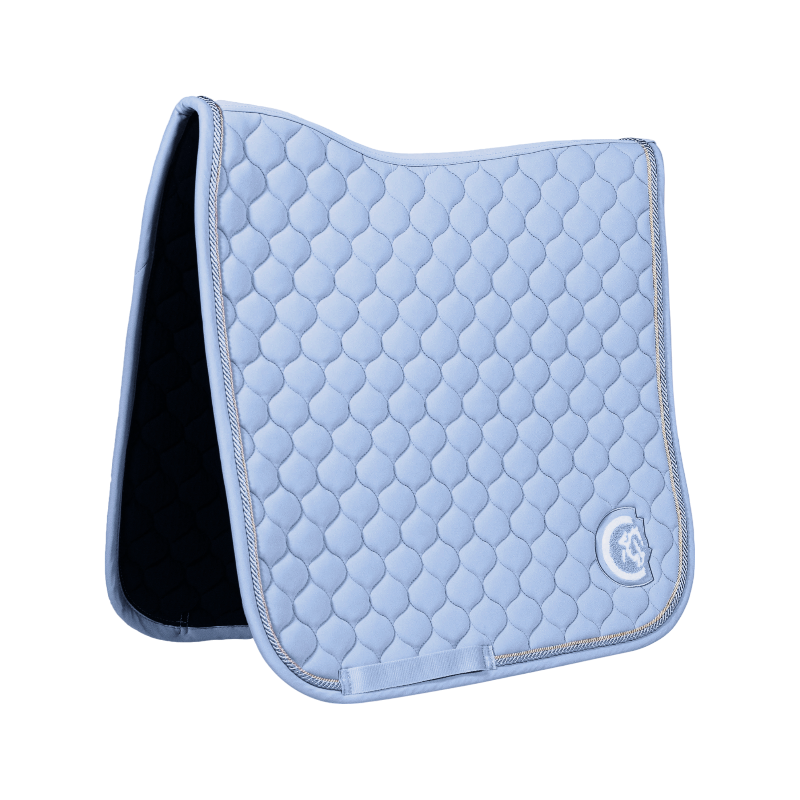 Kentucky Horsewear - 3Dロゴ オニオンキルト 馬場馬術用サドルパッド ライトブルー | - Ohlala
