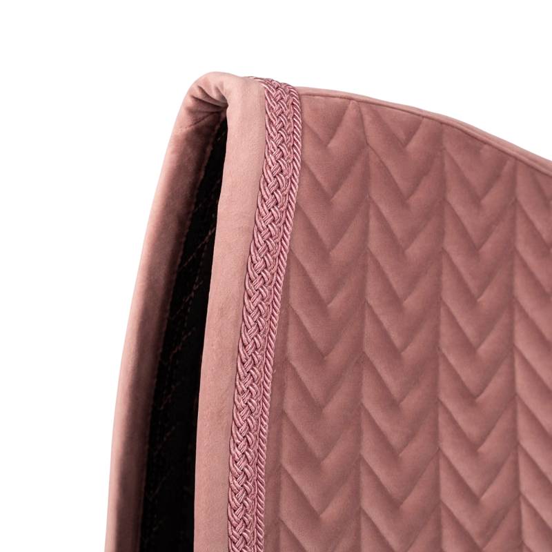 Velvet Fishbone Glitter Dressage Saddle Pad in Dusty Rose - Kentucky Horsewear