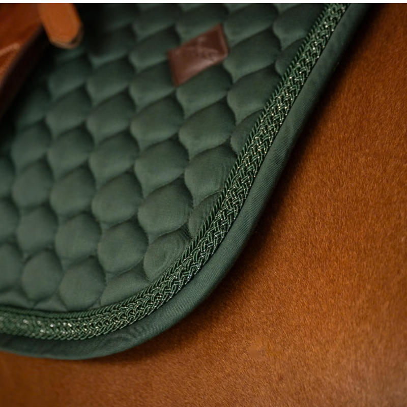 Classic Onion Glitter Saddle Pad in Dark Green - Kentucky Horsewear