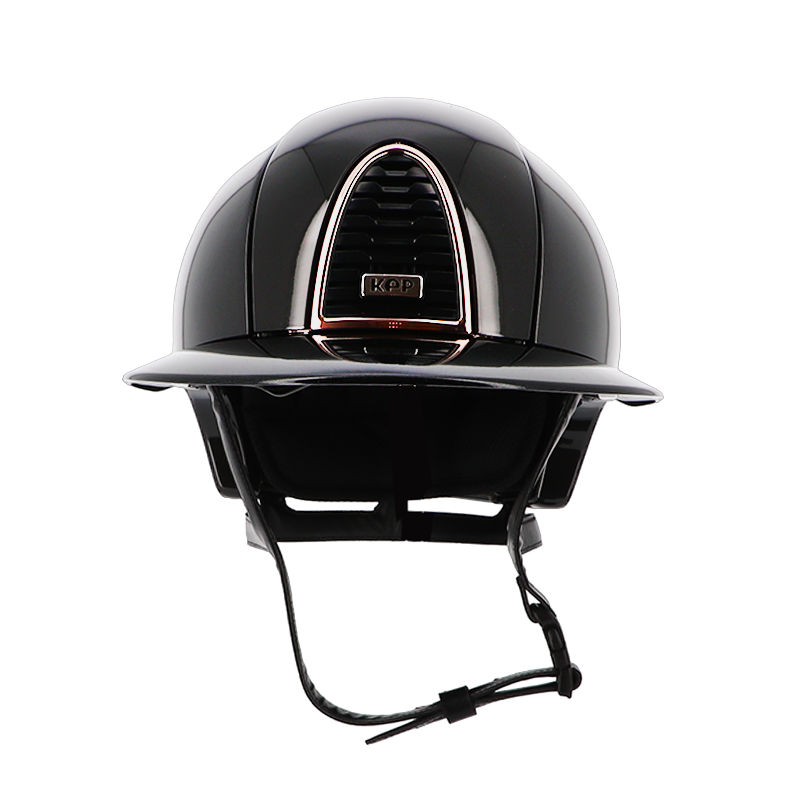KEP - Cromo 2.0 Shine Black Helmet Rose Gold Logo Polo Diamond | - Ohlala