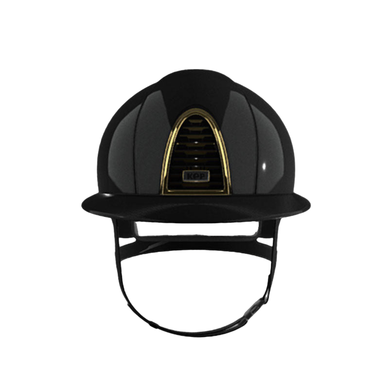 KEP - Riding Helmet Cromo 2.0 Shine 2 black polo visor gold frame | - Ohlala