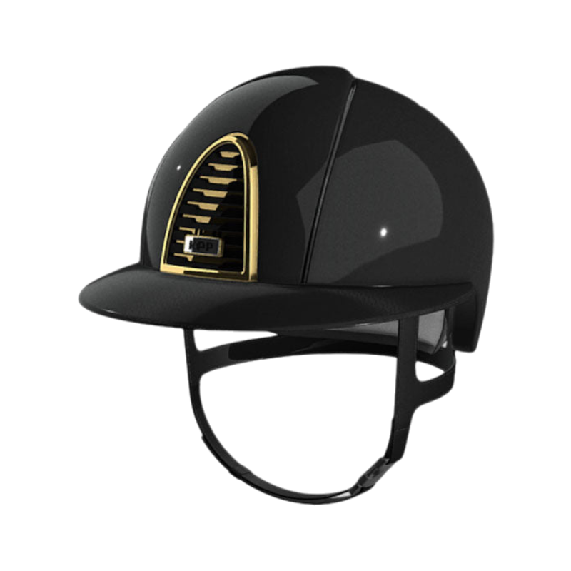 KEP - Riding Helmet Cromo 2.0 Shine 2 black polo visor gold frame | - Ohlala