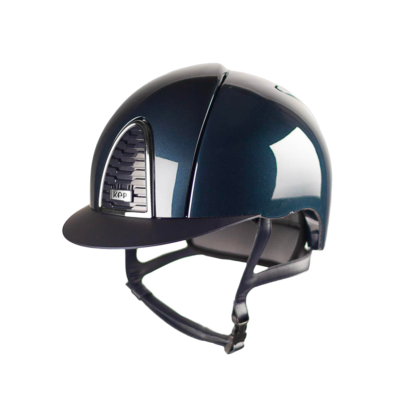 KEP - Kask jeździecki Cromo 2.0 Shine blue standardowy daszek | - Ohlala