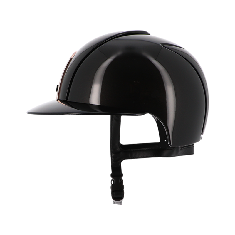 KEP - Cromo 2.0 Shine Black Helmet Rose Gold Logo Polo Diamond | - Ohlala