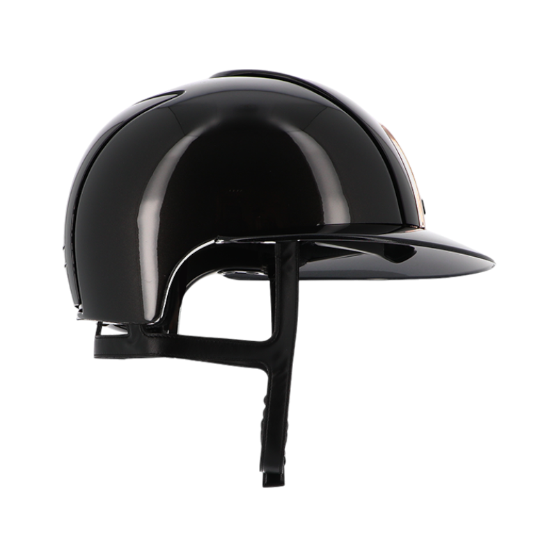 KEP - Cromo 2.0 Shine Black Helmet Rose Gold Logo Polo Diamond | - Ohlala