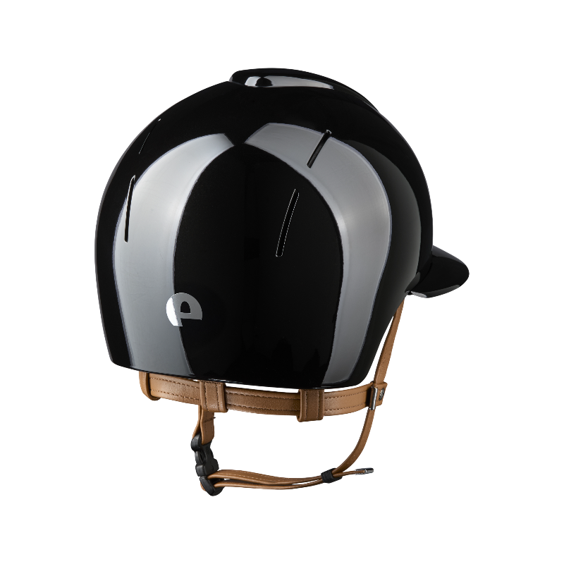 KEP - Casque d'équitation Smart Nova Metal Polish black visière polo jugulaire beige | - Ohlala