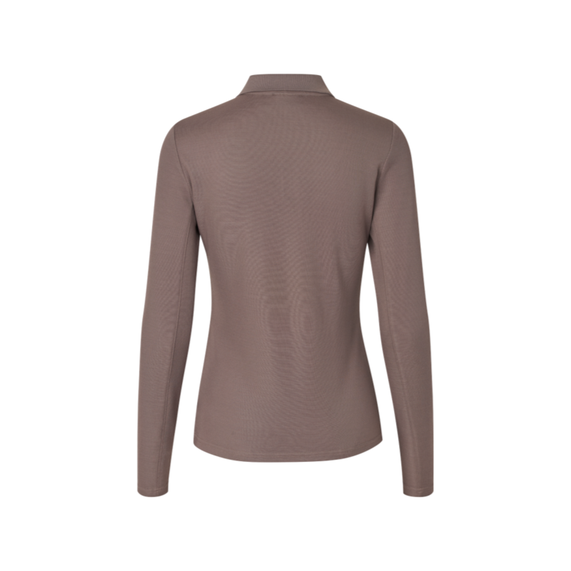 Kingsland - Women's Long-Sleeve Polo KLAmy Brown Iron