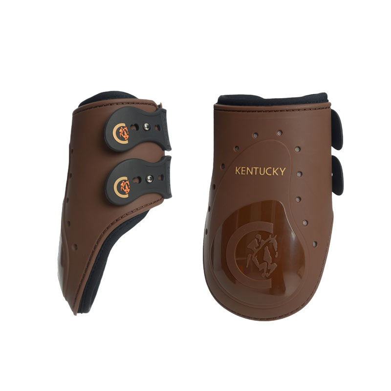 Kentucky Horsewear - Elastic fetlock boots chocolate | - Ohlala