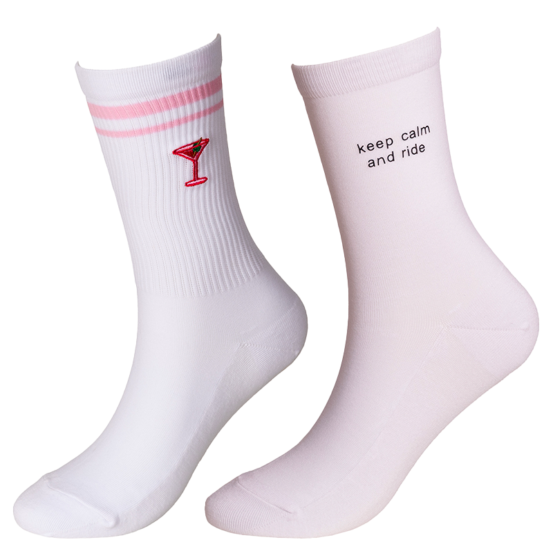 Kentucky Horsewear - Keep Calm White Riding Socks x2 | - Ohlala