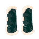 Kentucky Horsewear - Vegan Sheepskin Open Boots Bamboo Elastic Dark Green x2 | - Ohlala