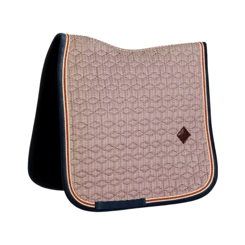 Kentucky Horsewear - Houndstooth Dressage Pad burgundy/navy | - Ohlala