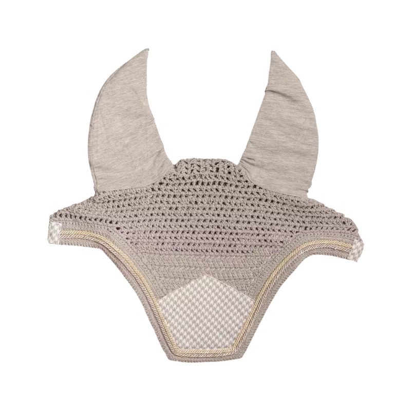 Kentucky Horsewear - Bonnet para caballos Wellington Velvet Printing pied de poule gris/ blanco | - Ohlala