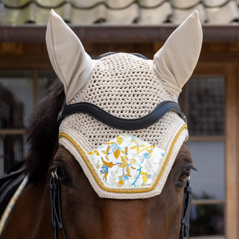 Kentucky Horsewear - 馬用耳カバー Wellington Velvet Printing spring leaves whispers ブラウン/ホワイト | - Ohlala