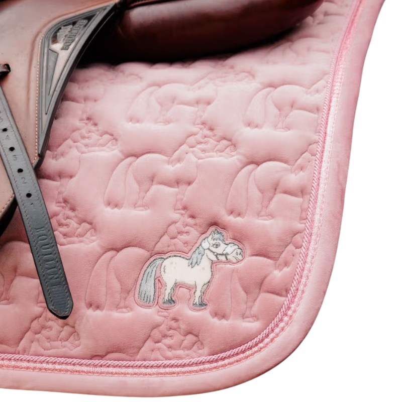 Kentucky Horsewear - Tapis de selle Sammy glitter pearls vieux rose | - Ohlala