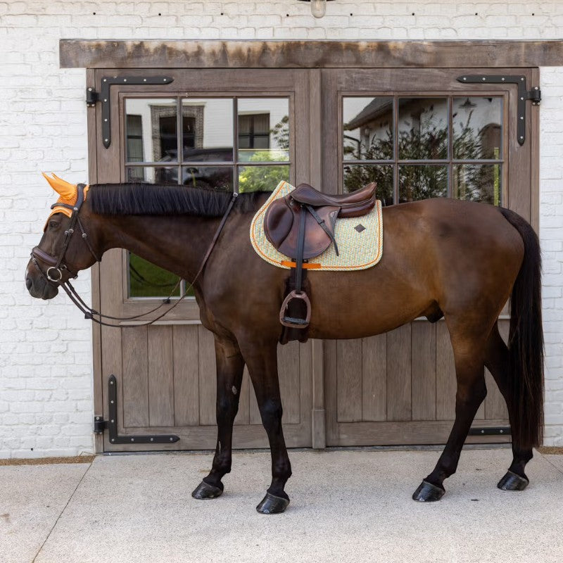 Kentucky Horsewear - Tapis de selle Velvet Printing cubes colorfull | - Ohlala