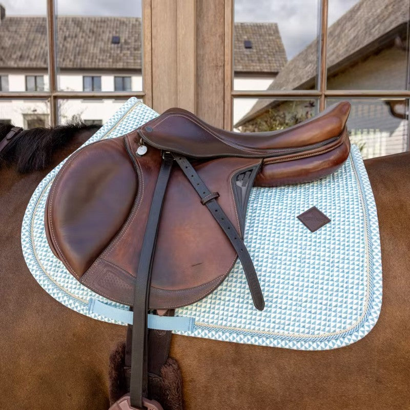 Kentucky Horsewear - Tapis de selle Velvet Printing flags light blue | - Ohlala