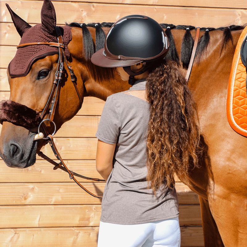 Kentucky Horsewear - Brązowa osłona naczółka | - Ohlala