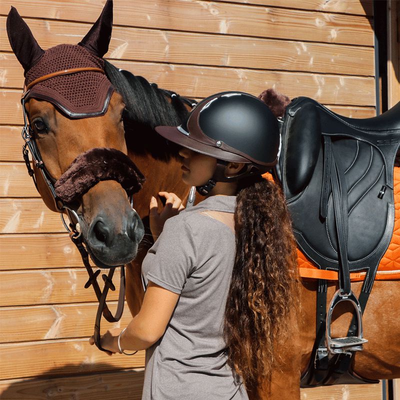 Kentucky Horsewear - Brązowa osłona naczółka | - Ohlala