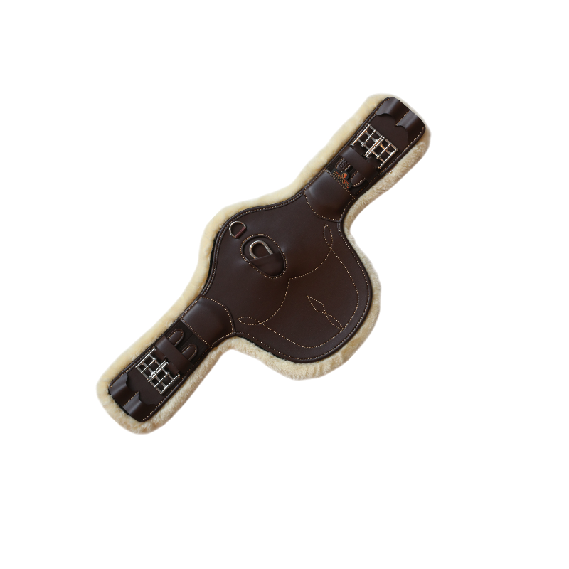 Kentucky Horsewear - Sangle bavette courte mouton marron | - Ohlala