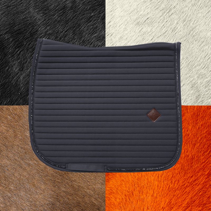 Kentucky Horsewear - Dressagezadeldek Pearls zwart | - Ohlala