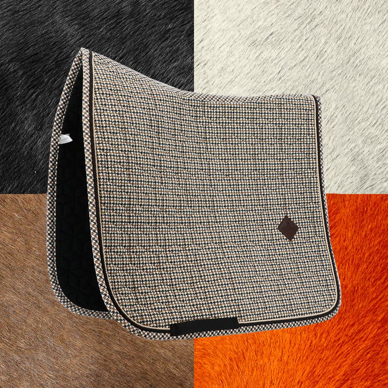 Kentucky Horsewear - Tappeto da dressage Pied de Poule Marrone | - Ohlala