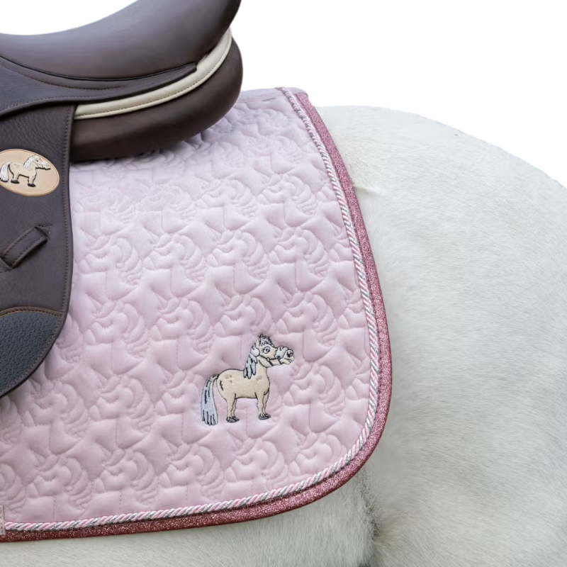 Kentucky Horsewear - Unicorn Head Glitter Dressage Saddle Pad Soft Pink | - Ohlala
